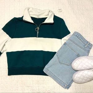 Tilly’s Striped Half Zip Sweater